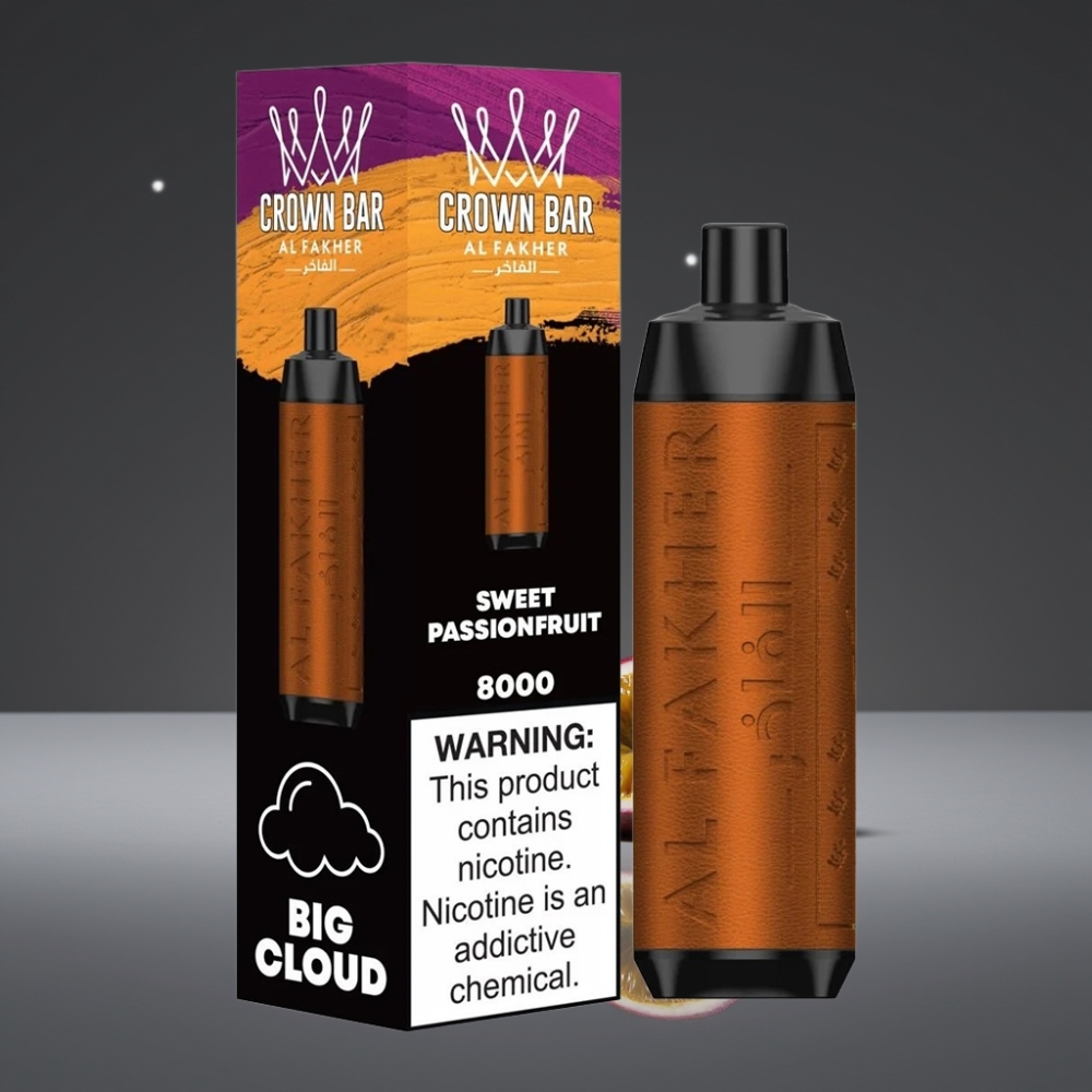 Al Fakher Crown Bar 8000 Crystal Wegwerp Vape met 18ml vloeistof en 5mg nicotine