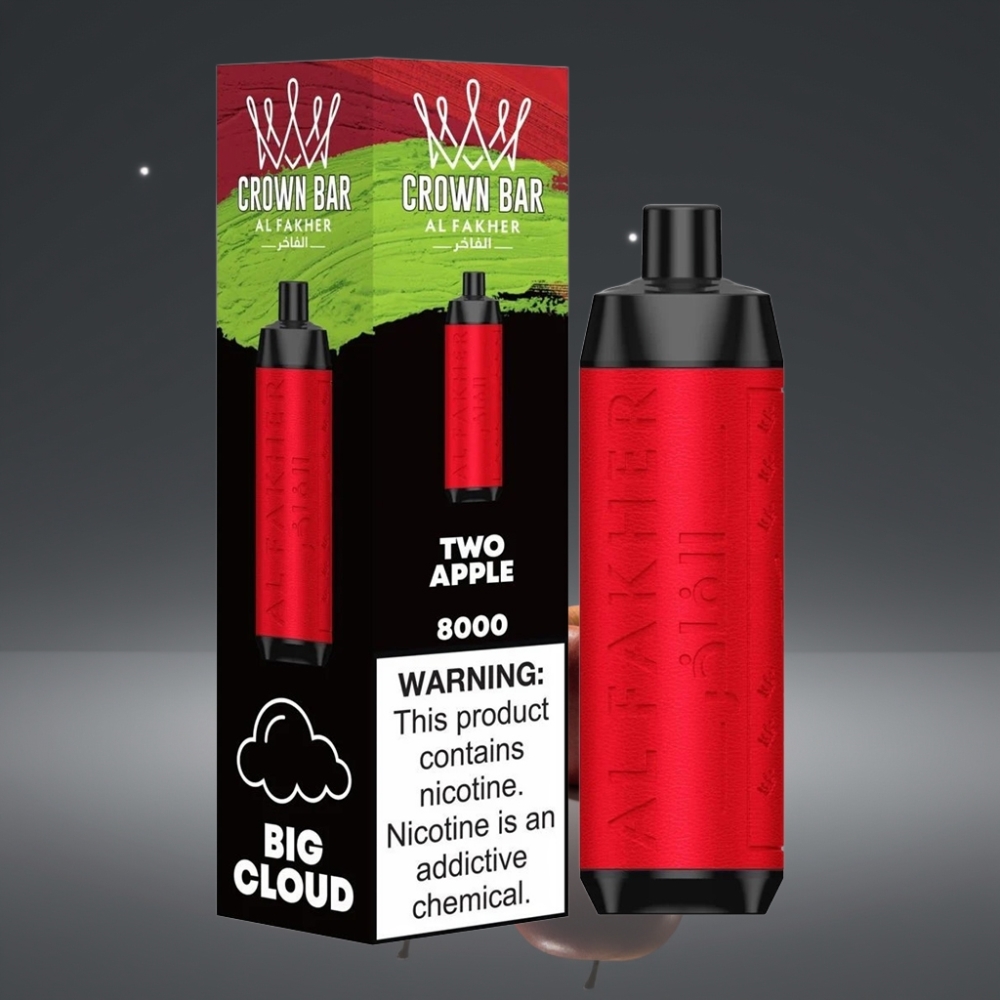 Al Fakher Crown Bar 8000 Crystal Wegwerp Vape met 600mah Batterij en USB-C