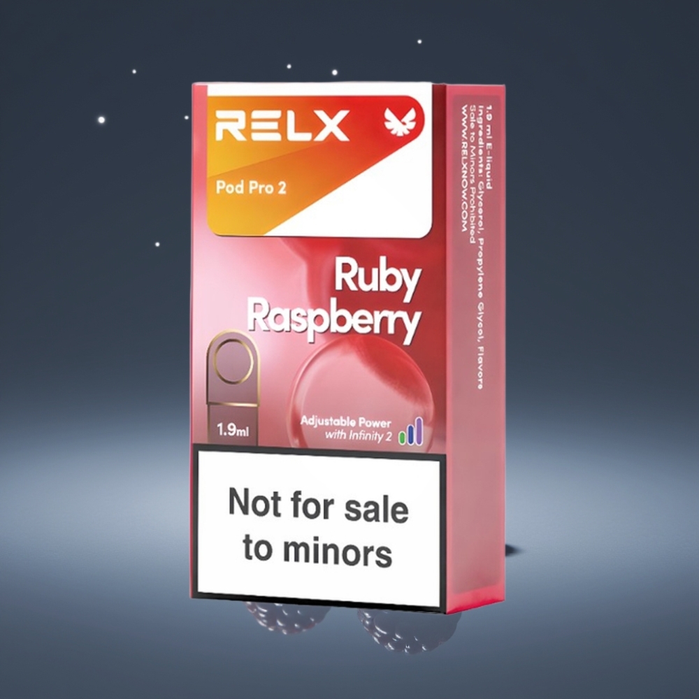 RELX Pod Pro 2 0% Nicotine 600 Puffs 1.9ml Blue Framboos