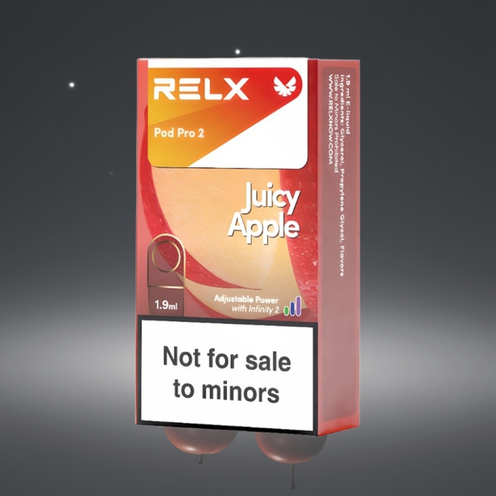 RELX Pod Pro 2 0% Nicotine 600 Puffs 1.9ml Juicy Apple