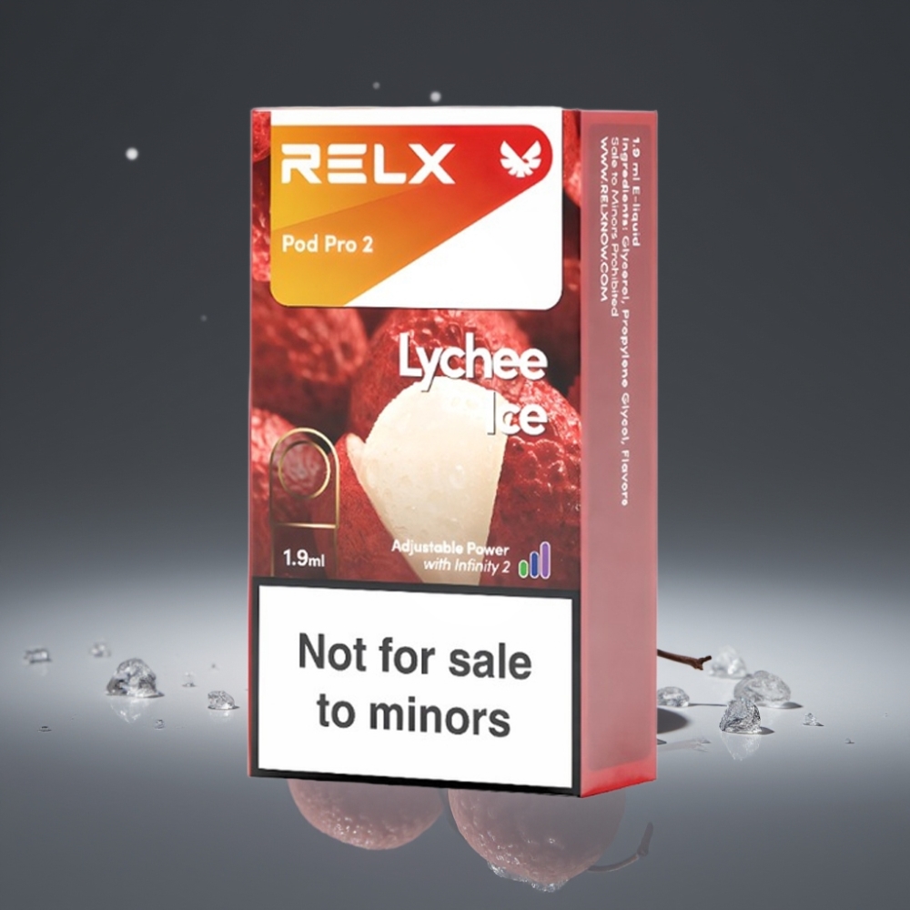 RELX Pod Pro 2 0% Nicotine 600 Puffs Lychee Ijs 1.9ml