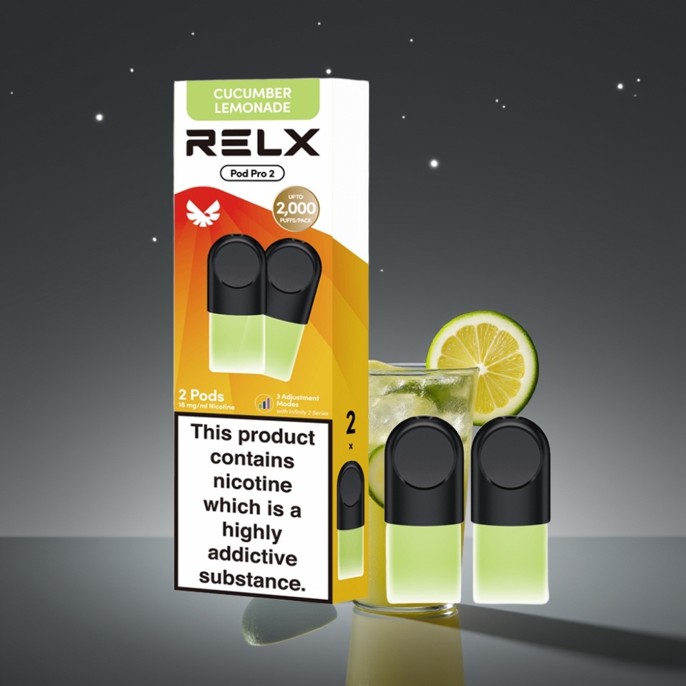 RELX Pod Pro 2 600 Puffs 1,9ml 1,8% Nicotine Cucumber Lemonade