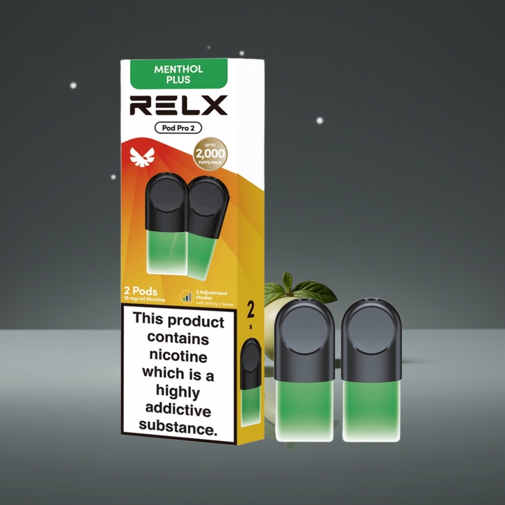 RELX Pod Pro 2 600 Puffs 1,9ml Mint-Menthol Plus 1,8% Nicotine