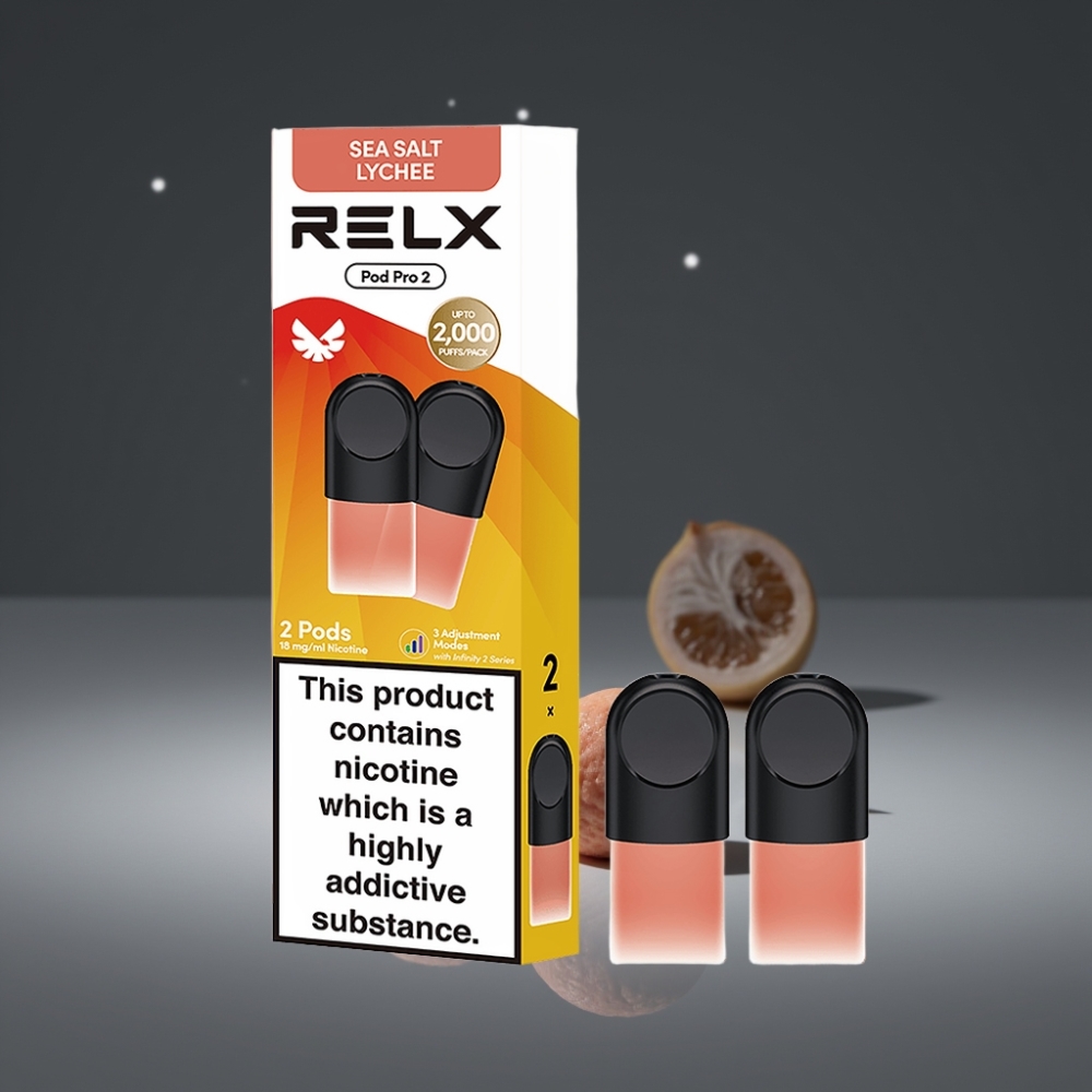 RELX Pod Pro 2 600 Puffs 1,9ml Zeezout Lychee 1,8%