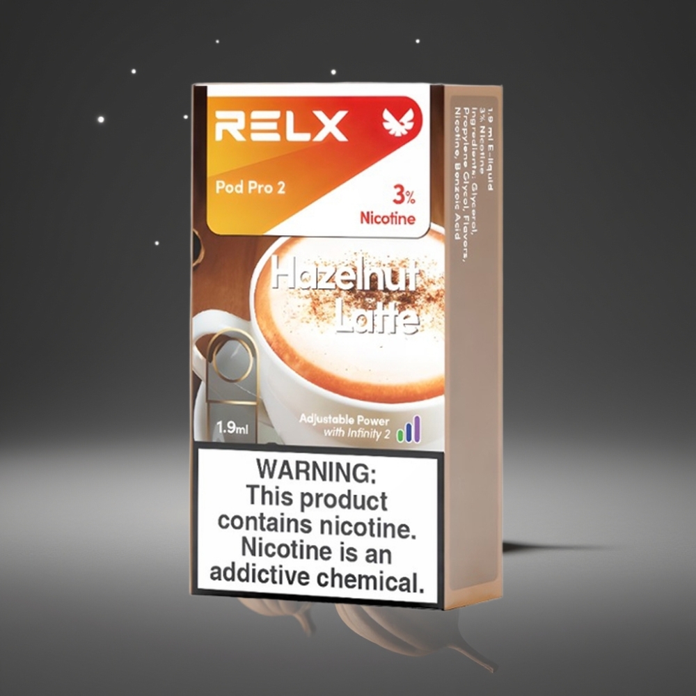 RELX Pod Pro 2 600 Puffs 3% Hazelnut Latte 1.9ml