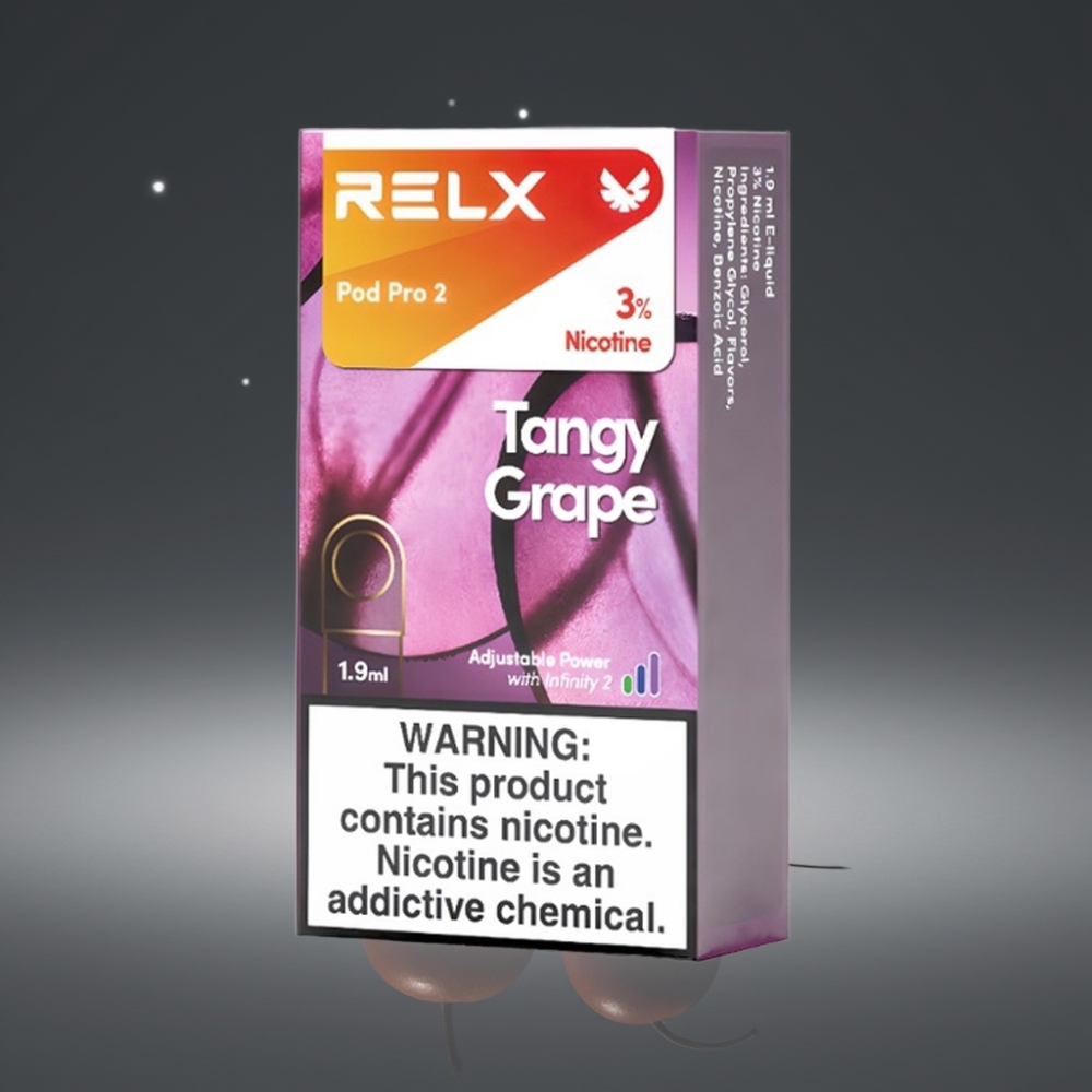 RELX Pod Pro 2 600 Puffs 3% Nicotine 1.9ml Tangy Druif