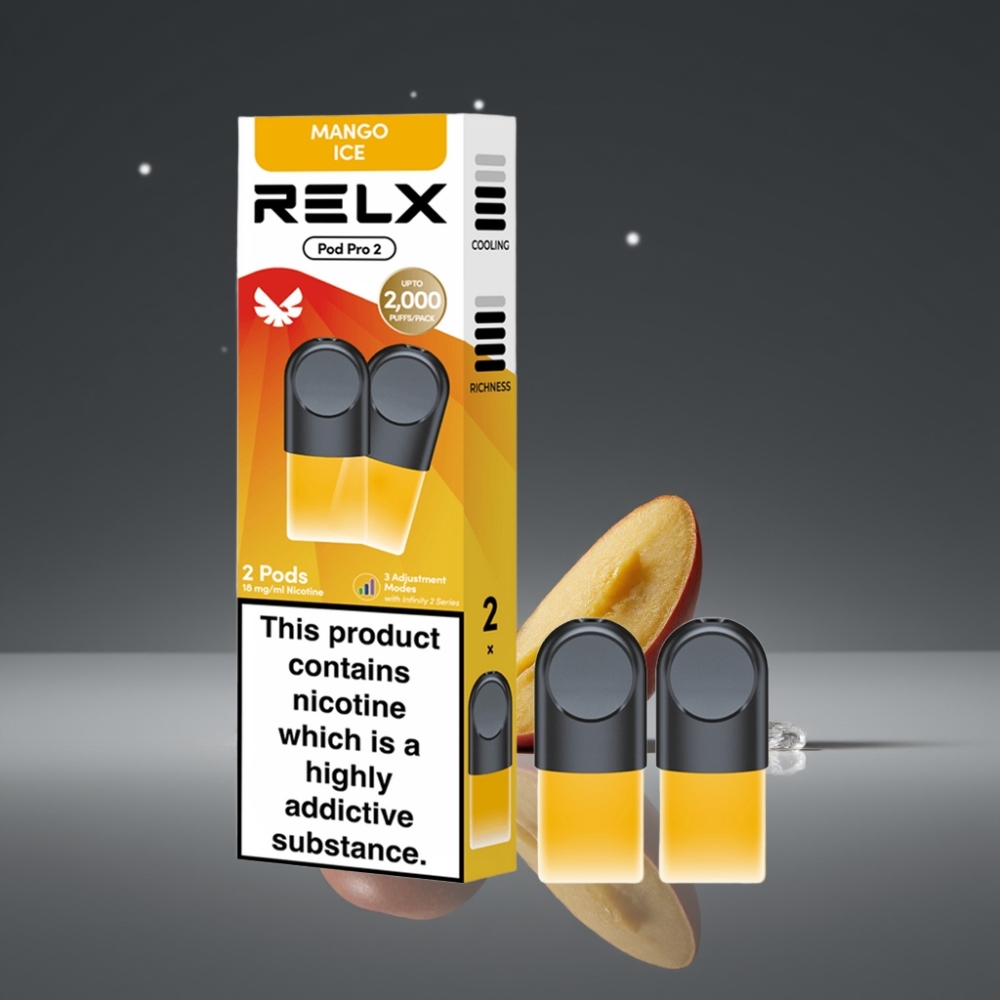 RELX Pod Pro 2 600 puffs 1.8% Nicotine Mango IJs