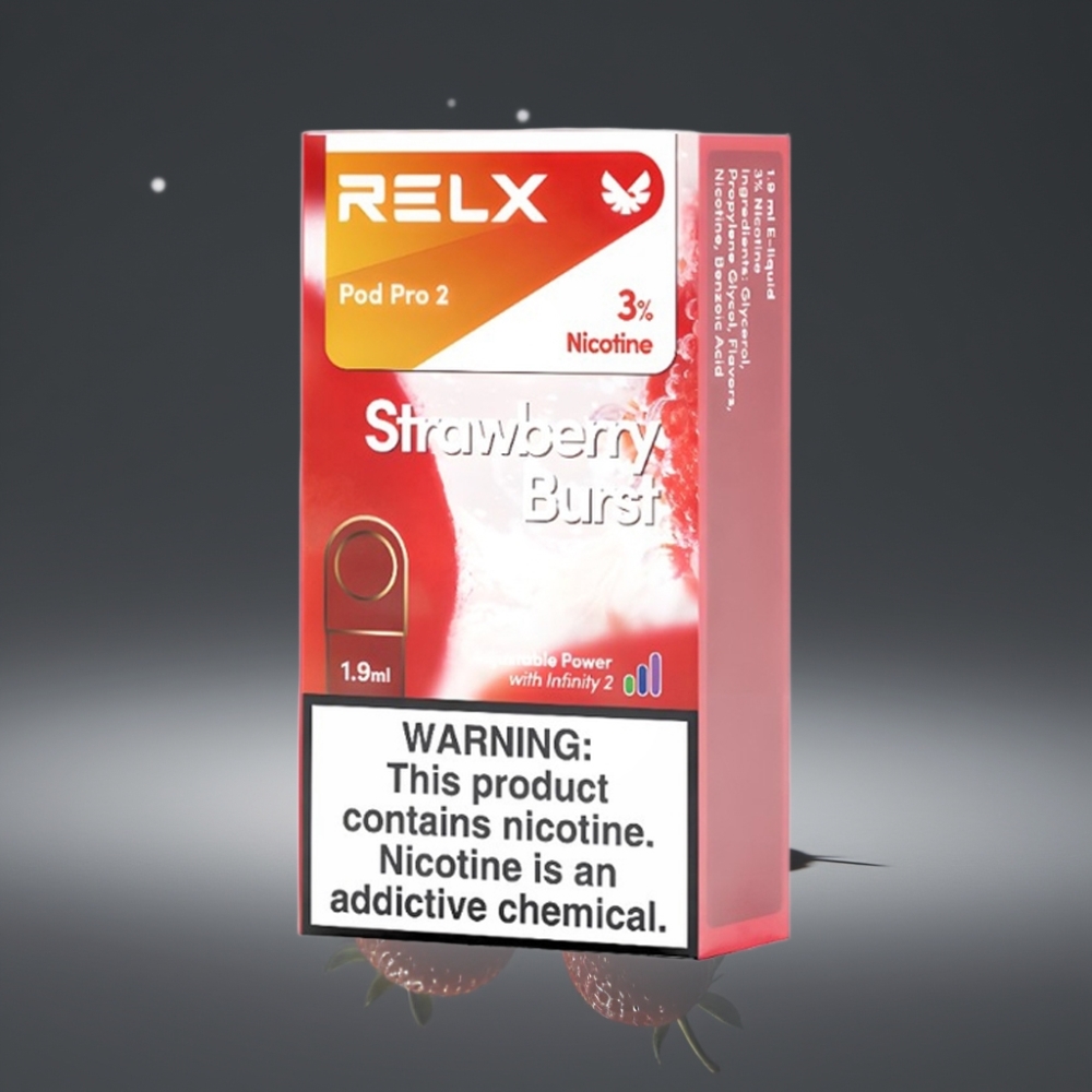 RELX Pod Pro 2 600 puffs 3% aardbeismaak 1,9ml