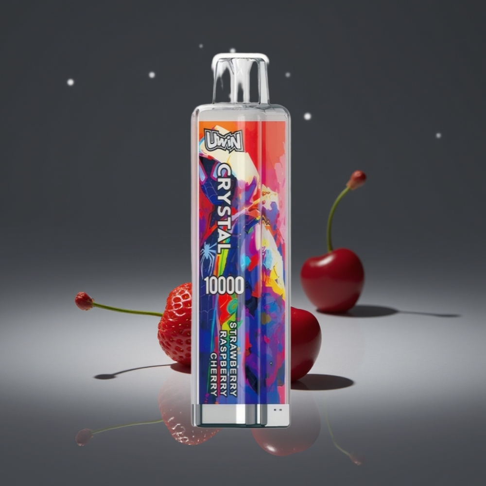 UWIN Crystal 10000 Puffs 18ml 0.8 Ohm RGB Aardbei Framboos Kers