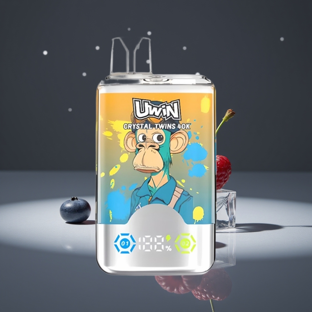 UWIN Crystal Twins 40000 Puffs Dual Smaak Mesh Coil 32ml Type-C