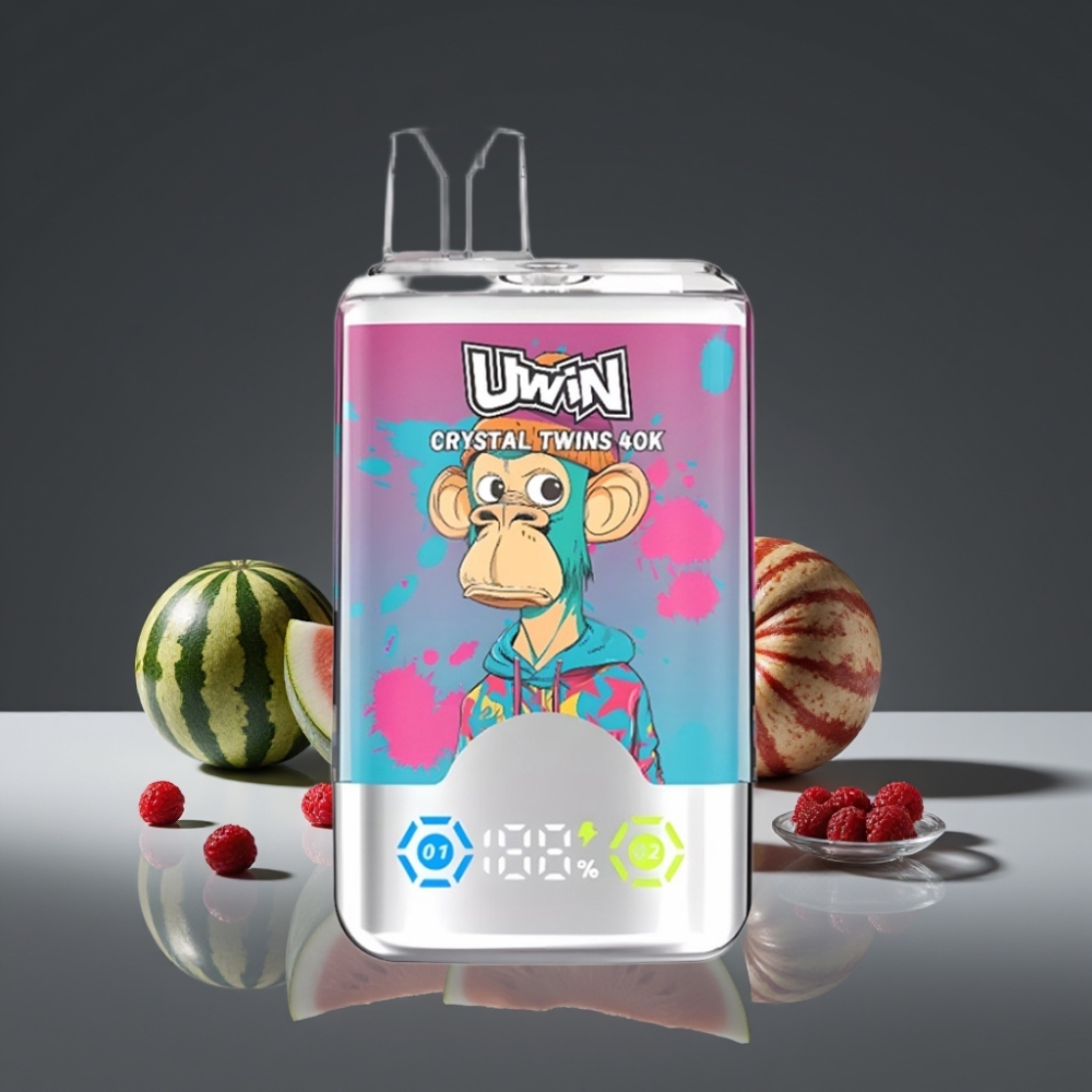 UWIN Crystal Twins 40000 Puffs Dual Smaak Mesh Coil Type-C Oplaadbaar