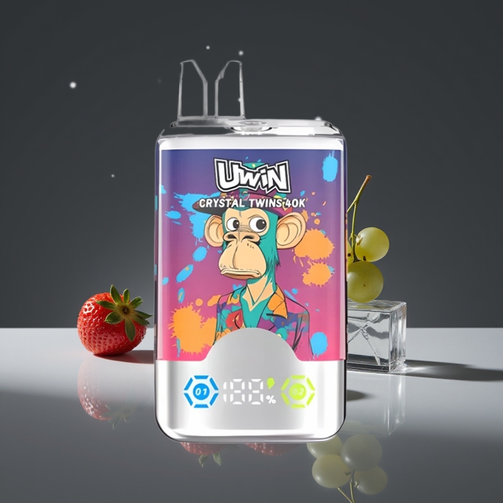 UWIN Crystal Twins 40000 Puffs Dubbele Smaak 32ml Type-C Oplaadbaar