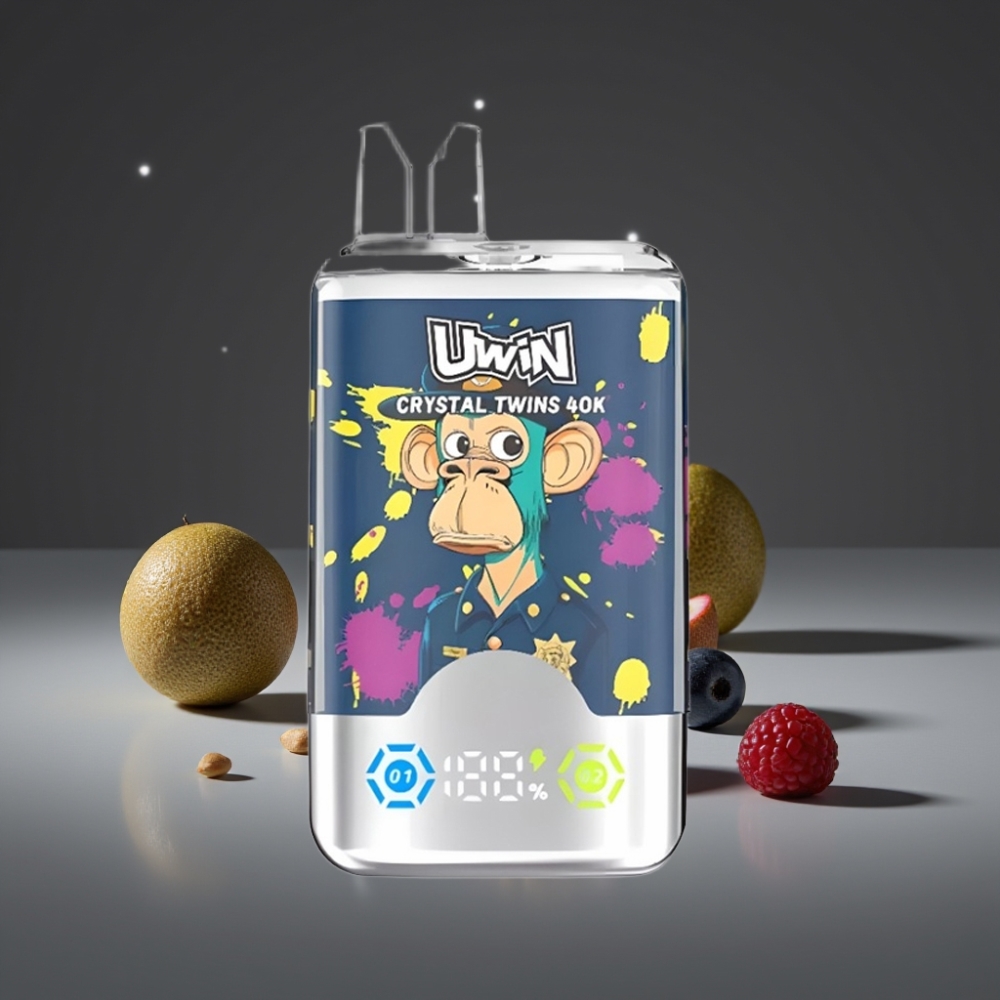 UWIN Crystal Twins 40000 Puffs Dubbele Smaak 32ml Type-C Oplaadbaar Mesh Coil