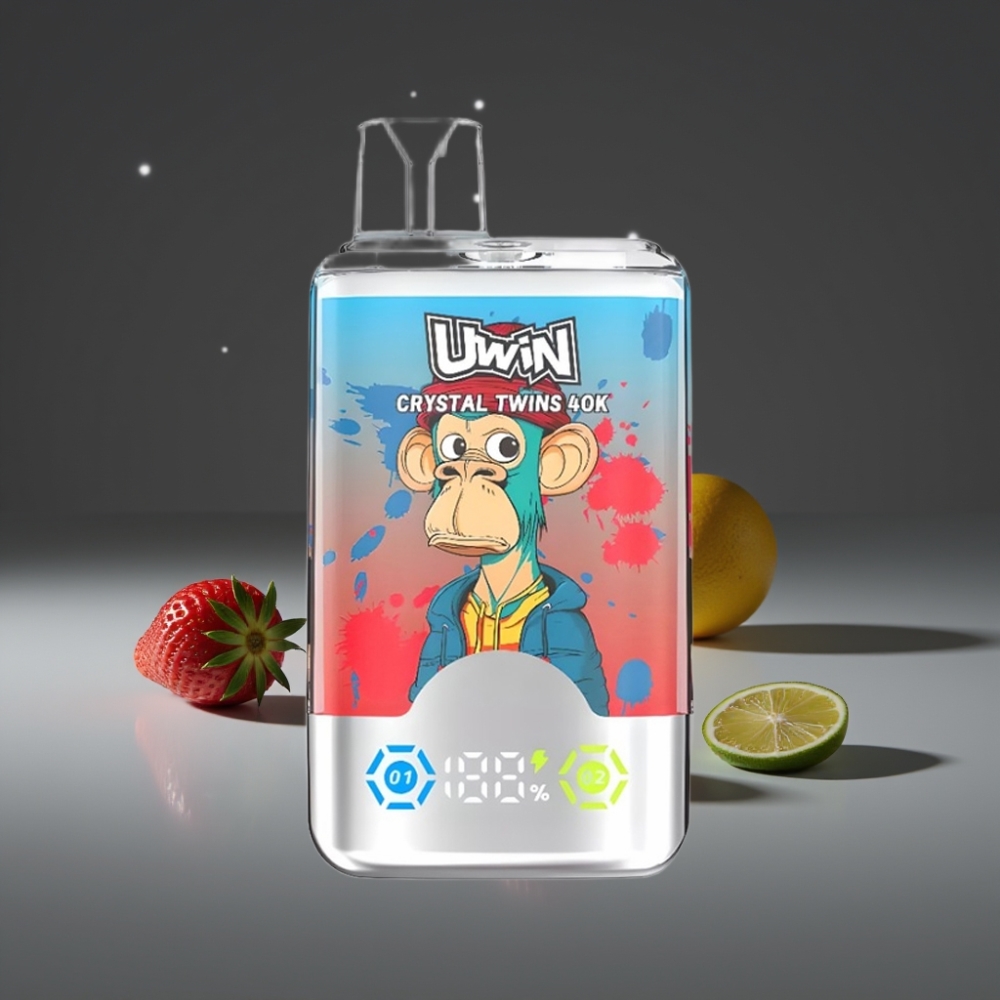 UWIN Crystal Twins 40000 Puffs Dubbele Smaak Mesh Coil Type-C Oplaadbaar