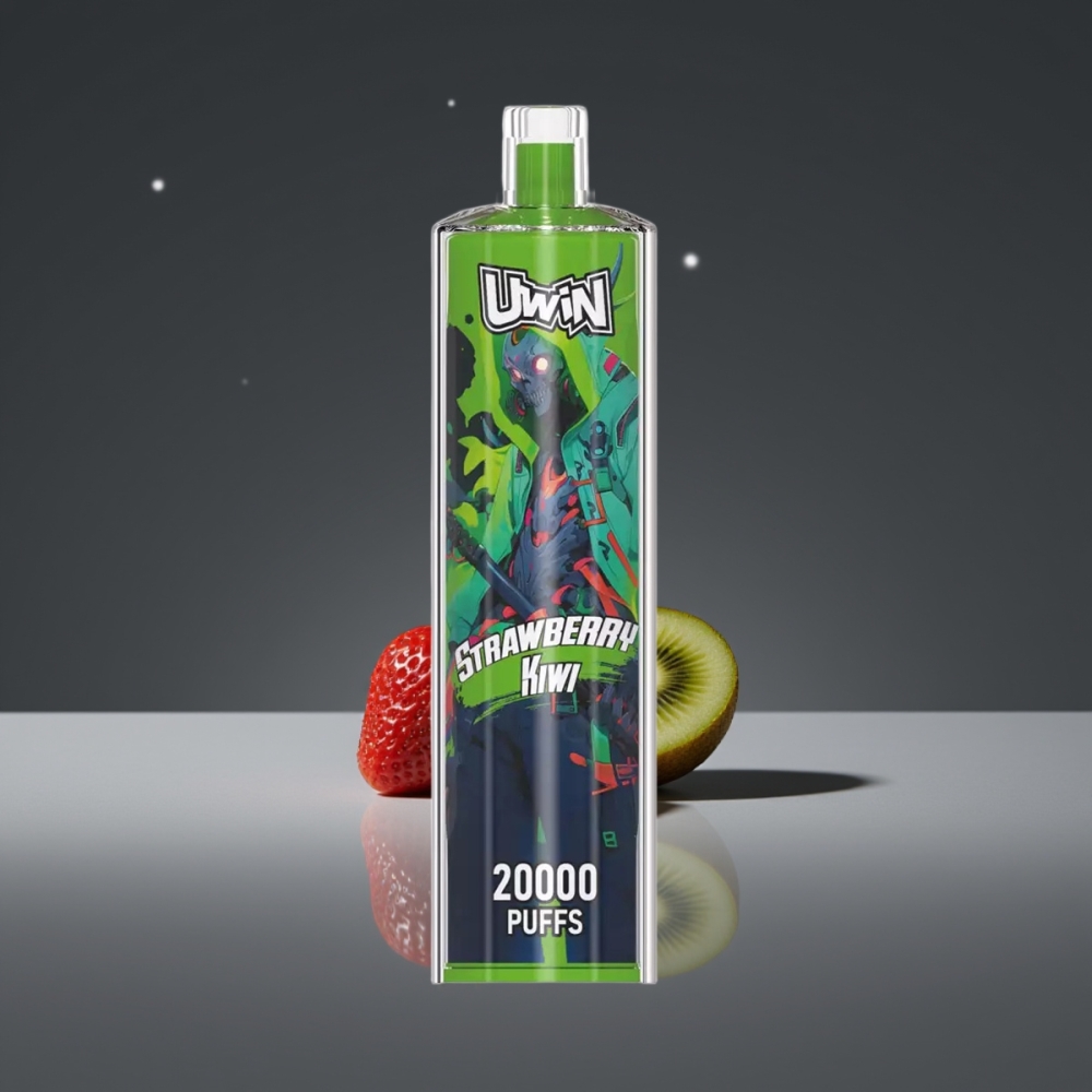 Uwin Shisha Hookah Crystal 20000 Puffs 22ml Mesh Coil Type-C DTL Aardbei Kiwi