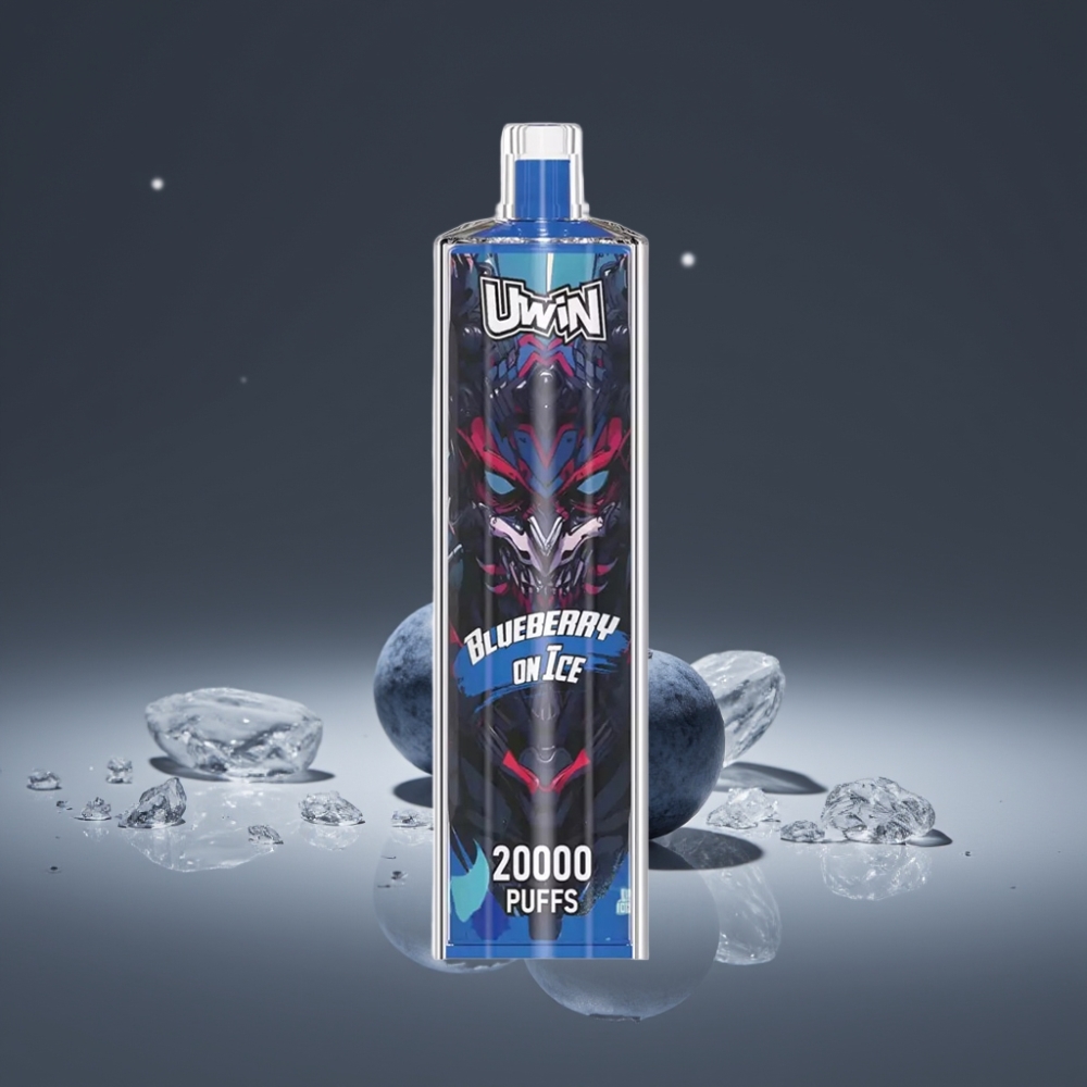 Uwin Shisha Hookah Crystal 20000 Puffs 22ml Mesh Coil Type-C DTL Blueberry On Ice