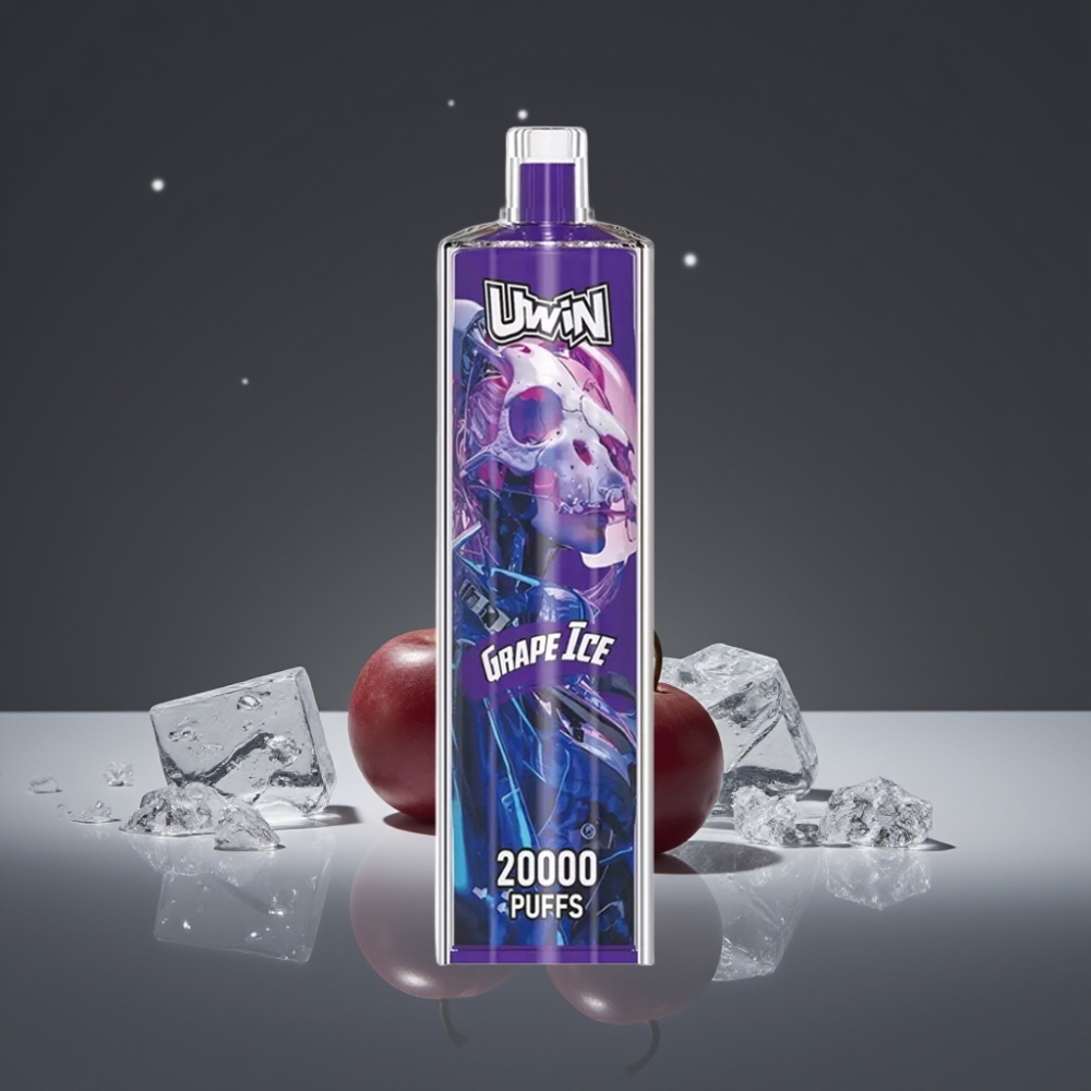 Uwin Shisha Hookah Crystal 20000 Puffs 22ml Mesh Coil Type-C DTL Grape Ijs