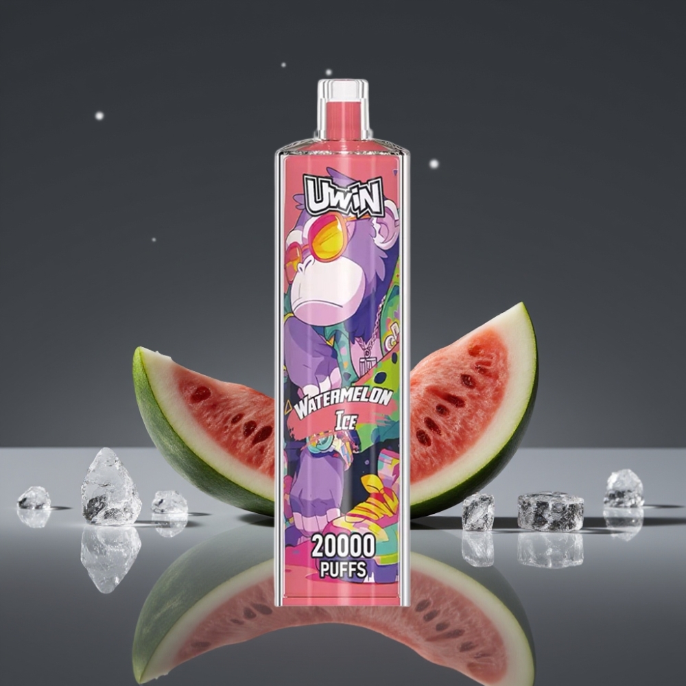 Uwin Shisha Hookah Crystal 20000 Puffs 22ml Mesh Coil Type-C Watermeloen Ice