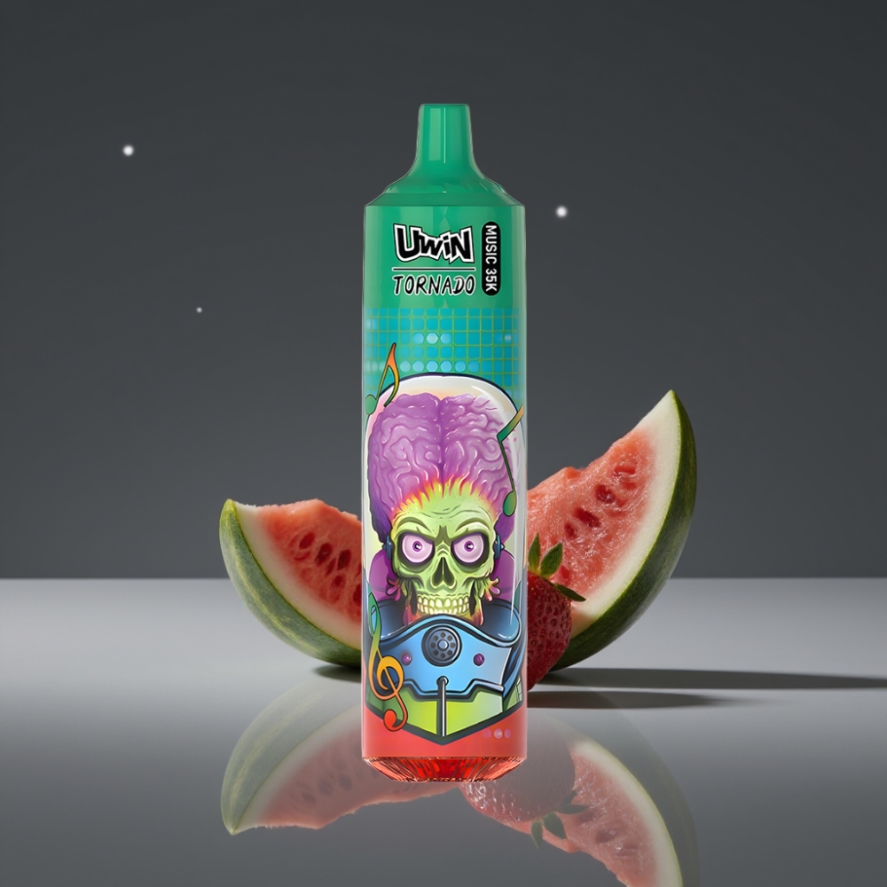 Uwin Tornado 35K Muziek Disposable Vape – Aardbei Watermeloen – 600mAh – Type-C
