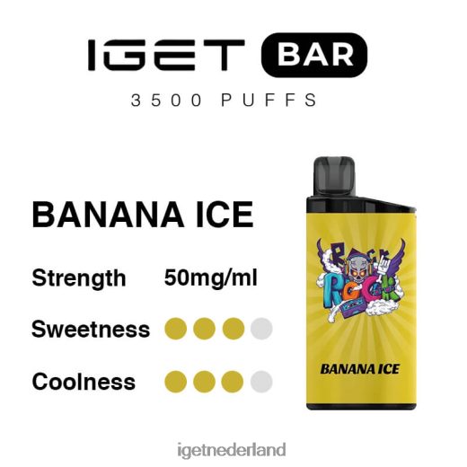 IGET vape Nederland bar 3500 trekjes 46N8T282 bananen ijs