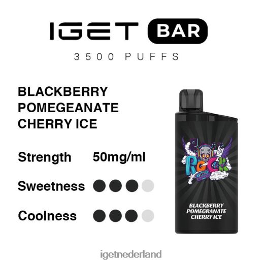 IGET bar Amsterdam bar 3500 trekjes 46N8T285 bramen granaatappel kersen ijs