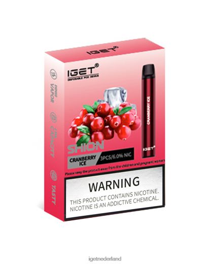 3 x IGET vape Nederland shion 46N8T12 cranberry-ijs