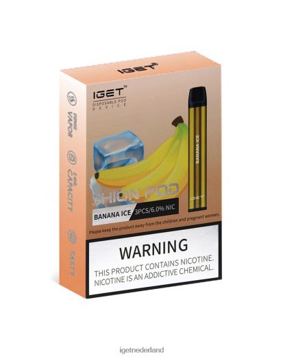 3 x IGET vape Nederland shion 46N8T2 bananen ijs