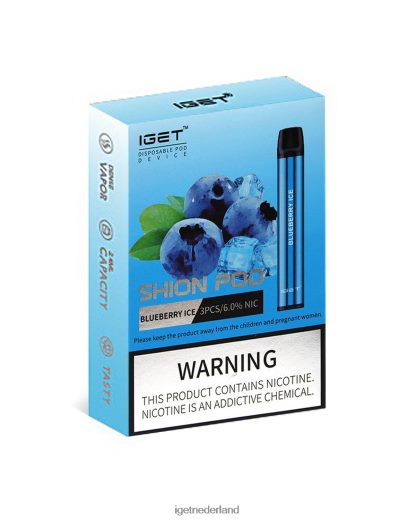 3 x IGET vape Amsterdam shion 46N8T4 bosbessen ijs