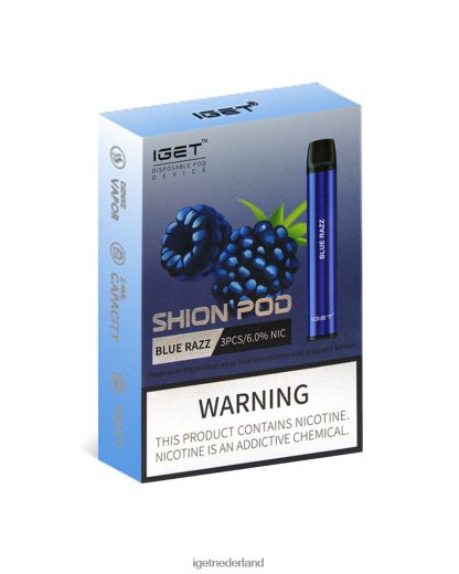 3 x IGET bar Amsterdam shion 46N8T5 blauwe razernij